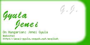 gyula jenei business card